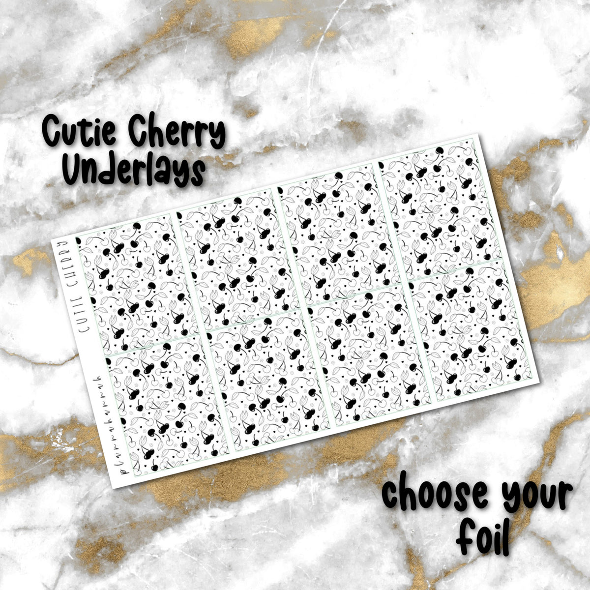 Cutie Cherry | Foiled Underlay