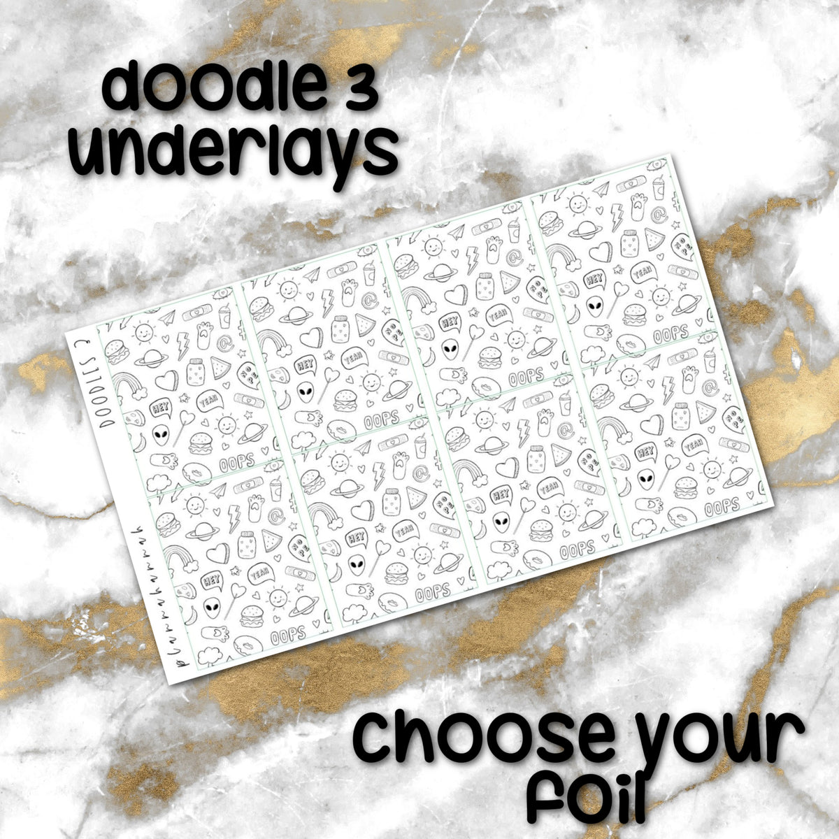 Doodle 3 | Foiled Underlay