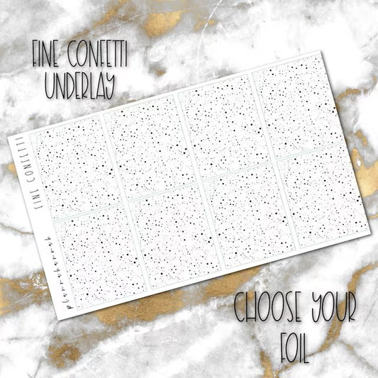 Fine Confetti | Foiled Underlay