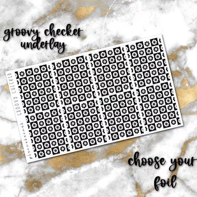 Groovy Checker | Foiled Underlay