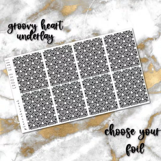 Groovy Heart | Foiled Underlay