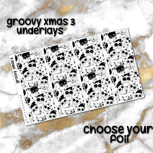 Groovy Xmas 3 | Foiled Holiday Underlays