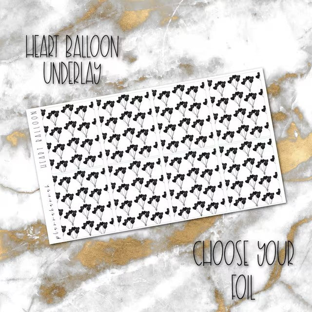 Heart Balloon | Foiled Underlay