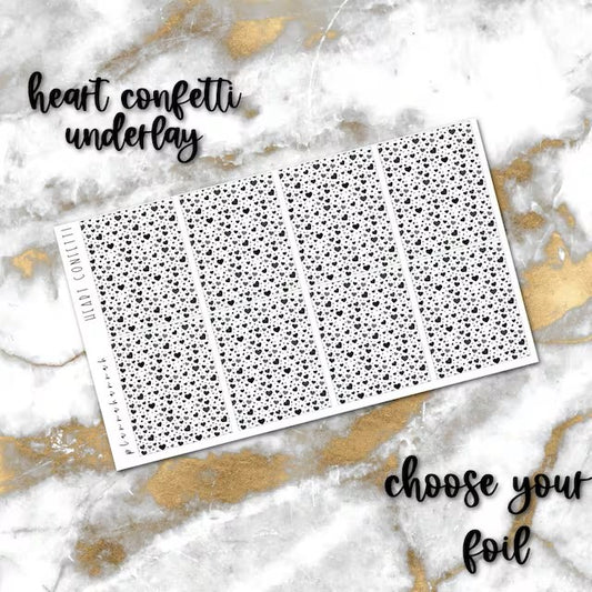 Heart Confetti | Foiled Underlay