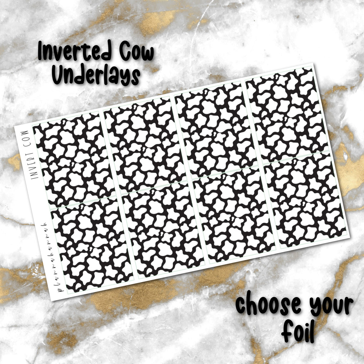 Inverted Cow | Foiled Underlay