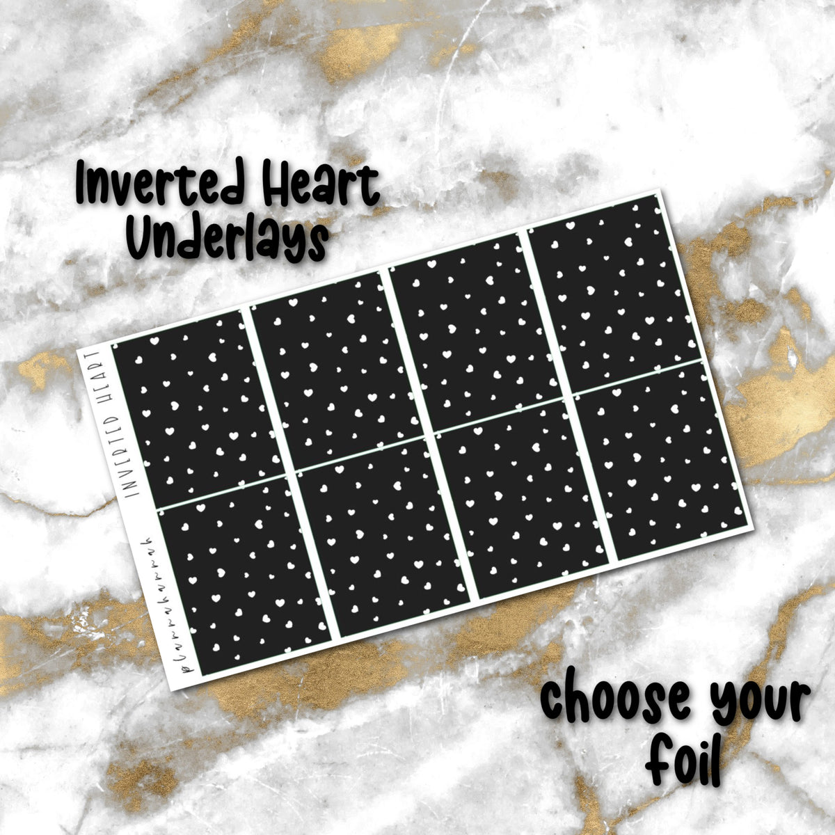 Inverted Heart | Foiled Underlay