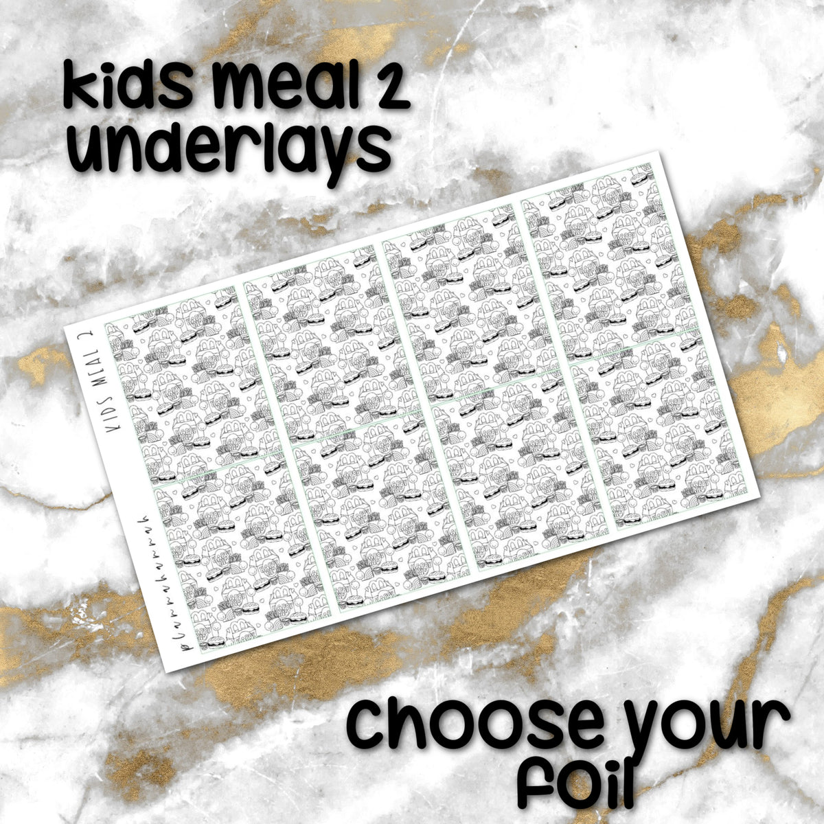 Kids Meal 2 | Foiled Underlay