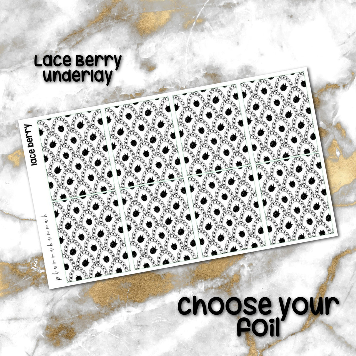 Lace Berry | Foiled Underlay