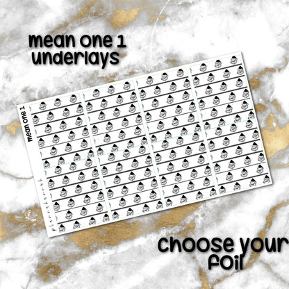 Mean One 1 | Foiled Holiday Underlays