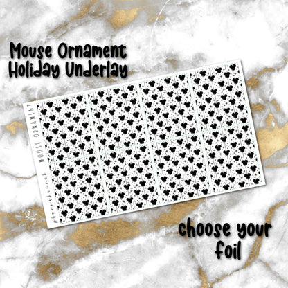 Mouse Ornament | Foiled Holiday Underlays