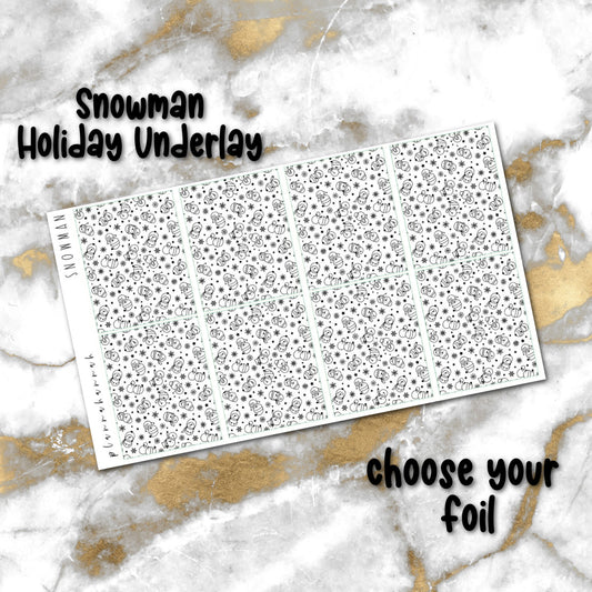Snowman | Foiled Holiday Underlays
