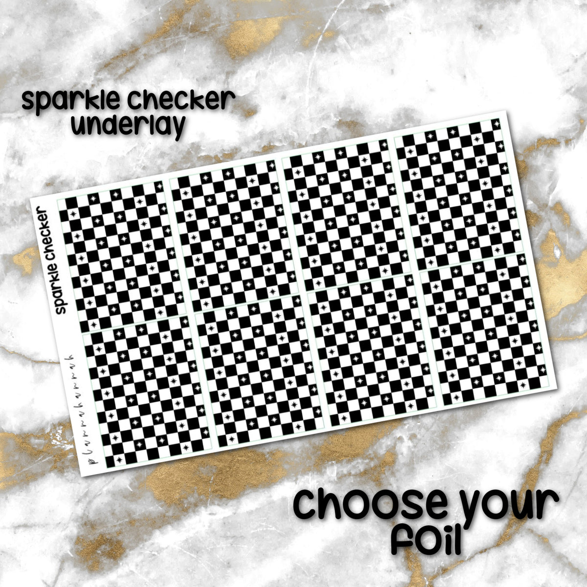 Sparkle Checker | Foiled Underlay