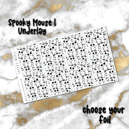 Spooky Mouse 1 | Foiled Halloween Underlays
