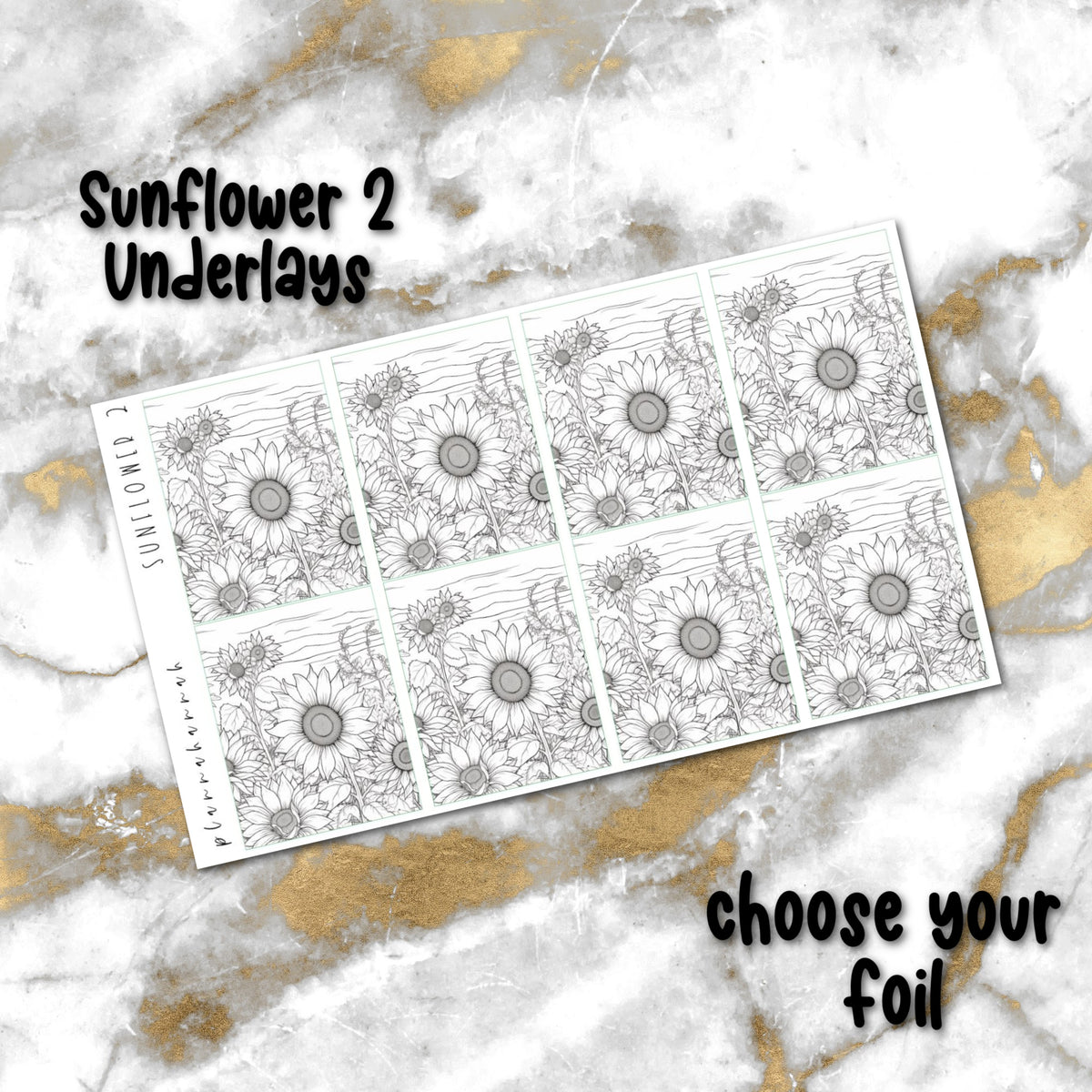 Sunflower 2 | Foiled Underlay