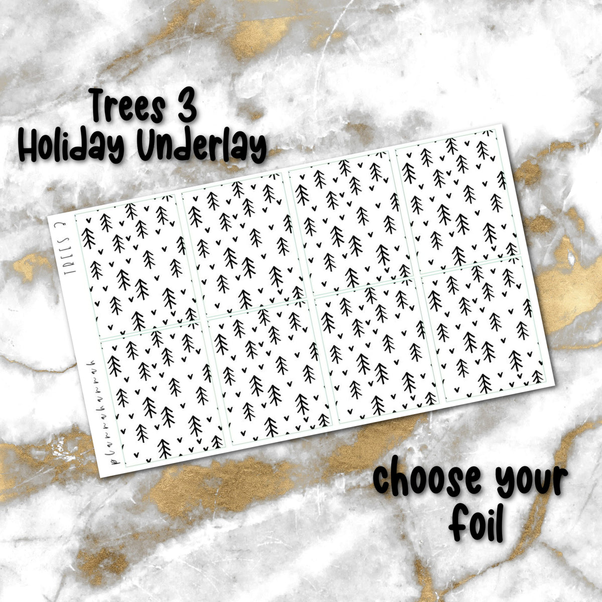 Trees 3 | Foiled Holiday Underlays