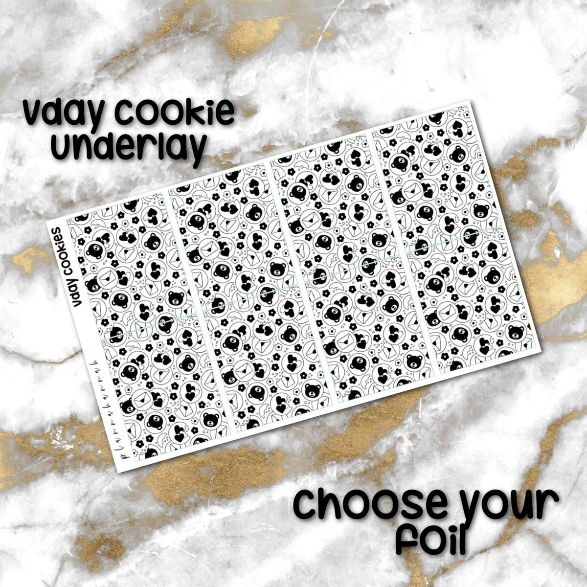 Vday Cookie | Foiled Underlay