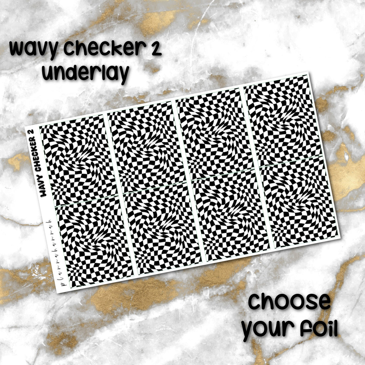 Wavy Checker 2 | Foiled Underlay