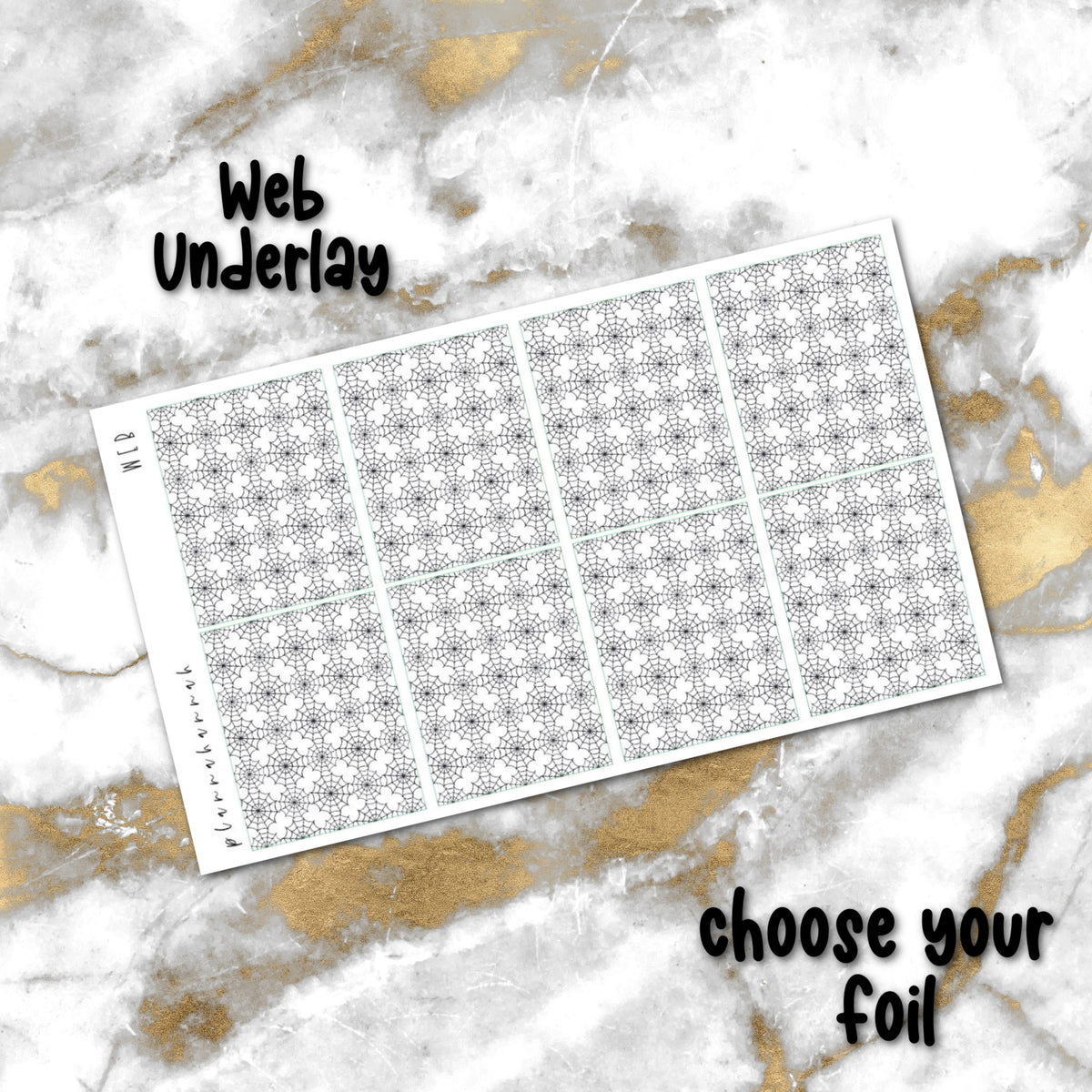 Web | Foiled Halloween Underlays