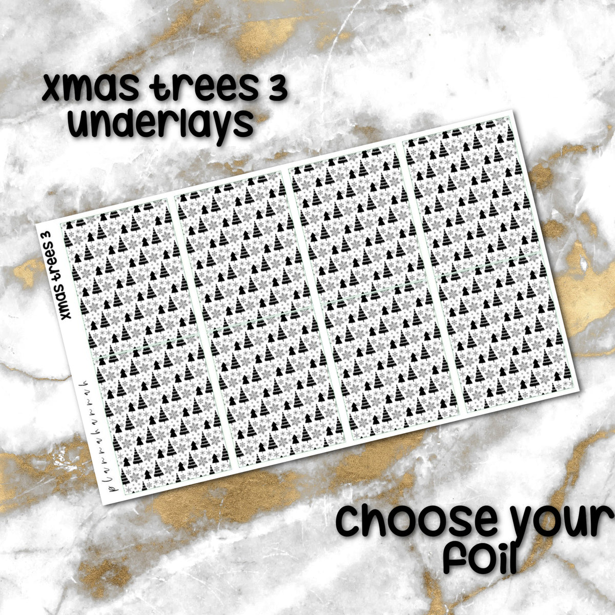 Xmas Trees 3 | Foiled Holiday Underlays