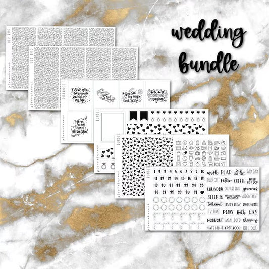 Wedding | Foiled Sticker Bundle